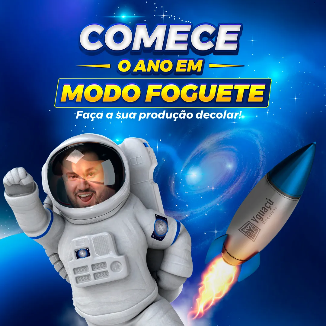 Banner da campanha Comece o ano no Modo Foguete